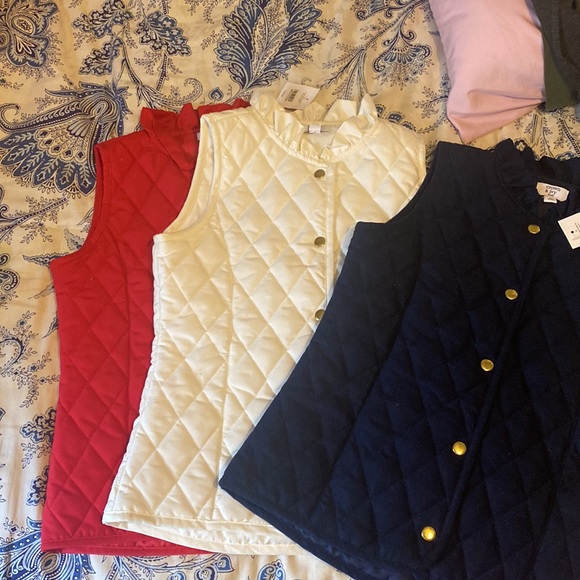 Navy ivory and red girls vest. - Picture 2 of 2